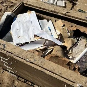 Open drawer with papers and documents